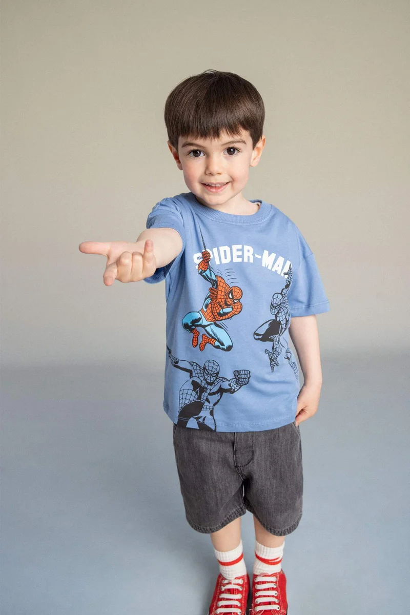 DeFacto Regular Fit Spiderman Licensed Short Sleeve T-Shirt