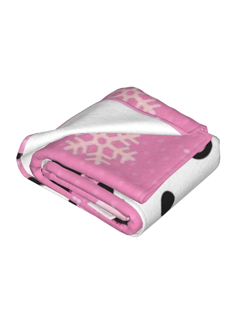 general Hello Cat Kitten Fleece Bed Blanket, Anime Kitten Pink Throw Blanket, Lightweight and Super Soft Adult Girl Family Bedroom Sofa Blanket - Image 3