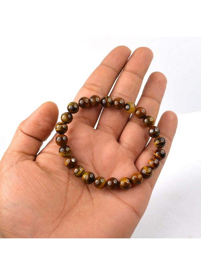 Reiki Crystal Products Certified Tiger Eye Bracelet, Tiger Eye Bracelet Original, Tiger Eye 8 Mm Bracelet, Tiger Eye Bracelet For Courage, Protector And Will Power - Boys - Image 3