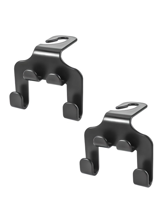2 Pcs Car Seat Hooks, Universal Multifunctional Car Back Seat Headrest Mobile Phone Holder, Strong Load-Bearing Capacity Suitable For Hanging Grocery Bags, Clothes, Umbrellas, Bags - Image 1
