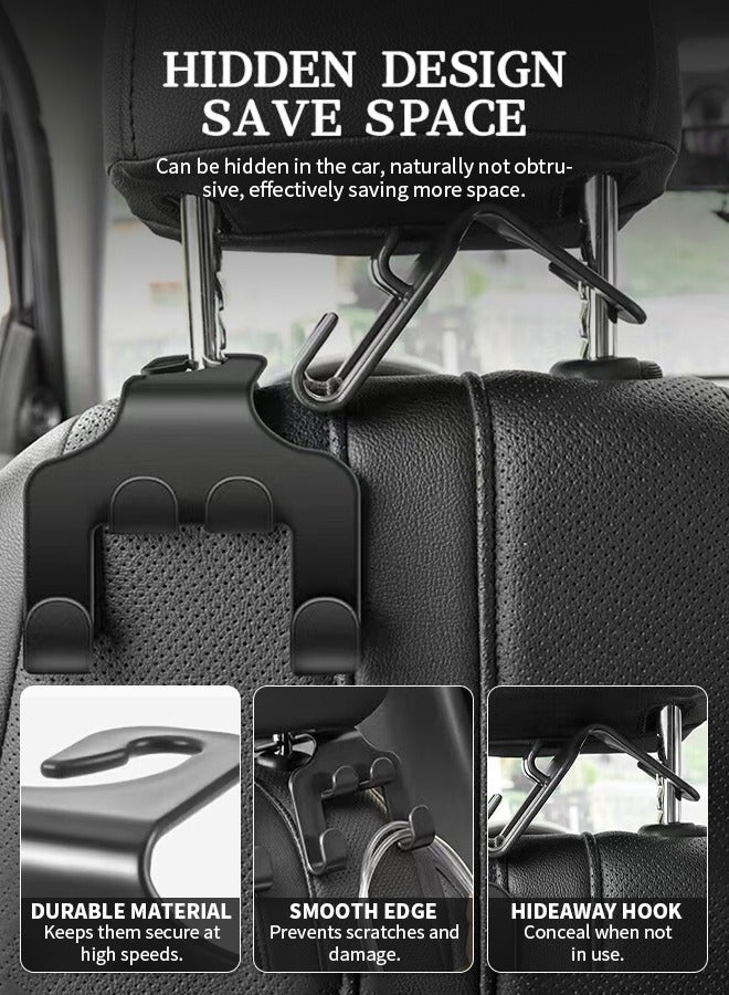 2 Pcs Car Seat Hooks, Universal Multifunctional Car Back Seat Headrest Mobile Phone Holder, Strong Load-Bearing Capacity Suitable For Hanging Grocery Bags, Clothes, Umbrellas, Bags - Image 5