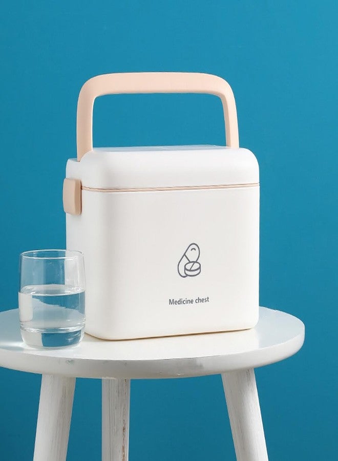 Eforcase Storage Organizer - Medicine Box Plastic First Aid Box Empty - Family Emergency Kit Medication Storage Organizer with Handle Medicine Cabinet Storage Pill Case Large Capacity Organizer Box - Image 4