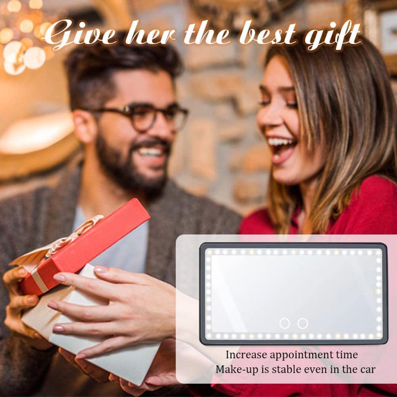 Car SunVisor Vanity Mirror - Rechargeable LED Light Makeup Mirror for All Car - Universal Car Sun Visor Mirror - Innovative Car Mirror Accessories - Image 4