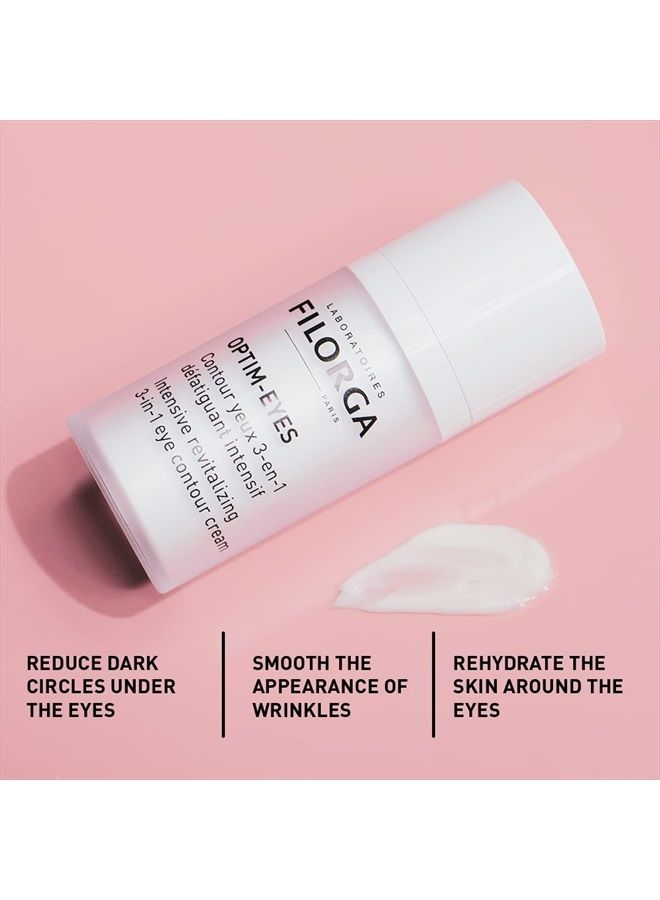 Laboratoires Filorga Paris Filorga Optim-Eyes Eye Cream, Revitalizing 3-in-1 Skin Treatment for Rapid Reduction of Dark Circles, Wrinkles & Puffiness Around the Eyes, 0.5 fl. oz.  - Image 3