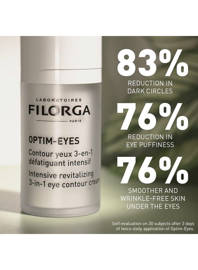 Laboratoires Filorga Paris Filorga Optim-Eyes Eye Cream, Revitalizing 3-in-1 Skin Treatment for Rapid Reduction of Dark Circles, Wrinkles & Puffiness Around the Eyes, 0.5 fl. oz.  - Image 2