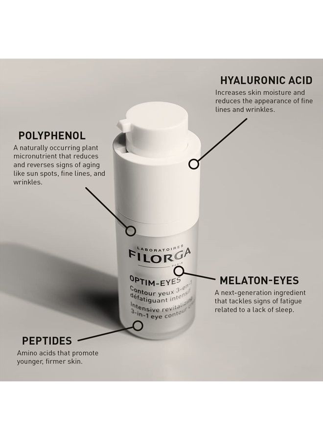 Laboratoires Filorga Paris Filorga Optim-Eyes Eye Cream, Revitalizing 3-in-1 Skin Treatment for Rapid Reduction of Dark Circles, Wrinkles & Puffiness Around the Eyes, 0.5 fl. oz.  - Image 4