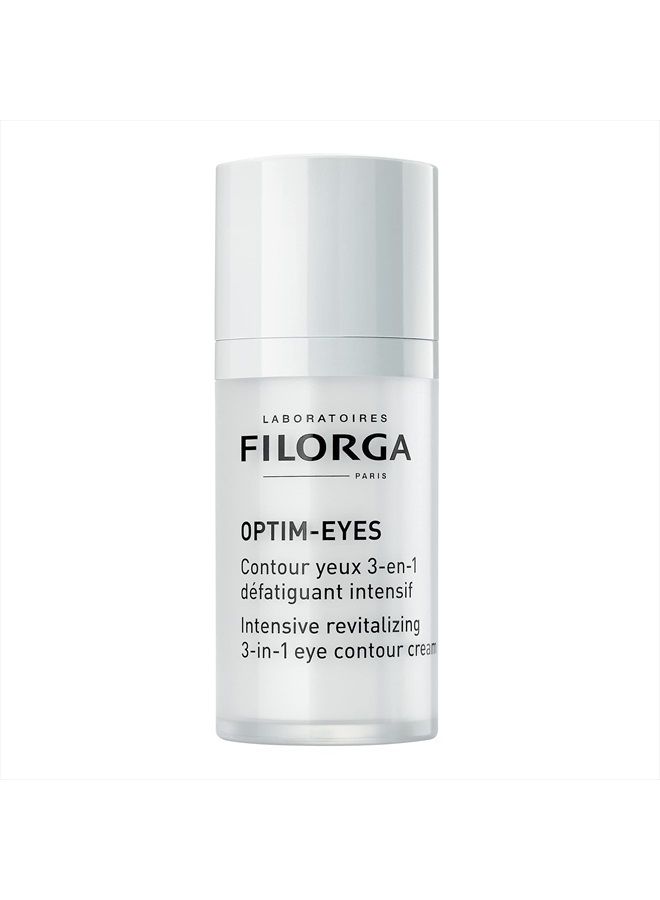 Laboratoires Filorga Paris Filorga Optim-Eyes Eye Cream, Revitalizing 3-in-1 Skin Treatment for Rapid Reduction of Dark Circles, Wrinkles & Puffiness Around the Eyes, 0.5 fl. oz.  - Image 1