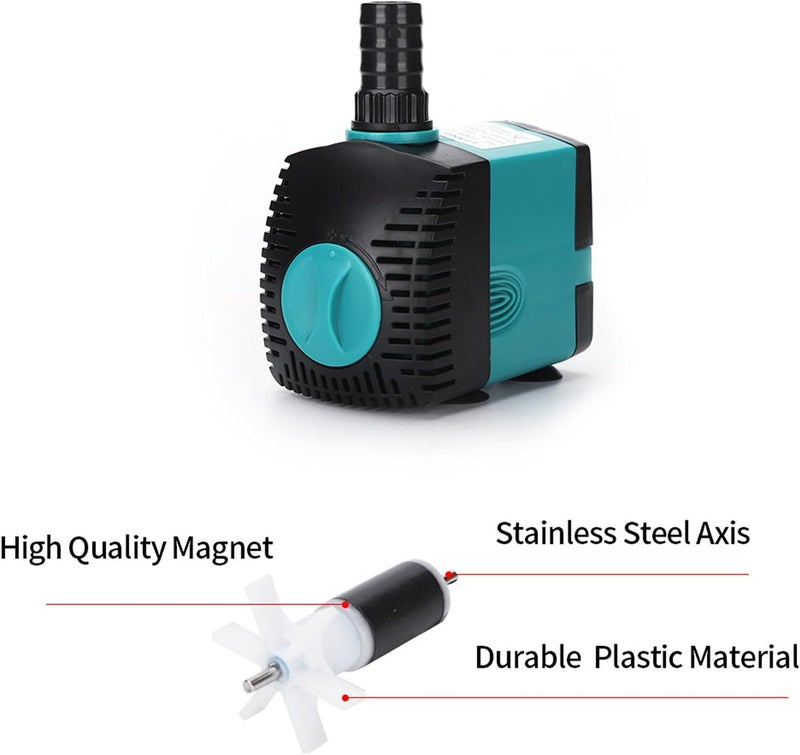 N.C 15W 800L/H Submersible Water Pump Mini Fountain Pump for Aquarium Fish Tank Pond Water Gardens Hydroponic Systems with Nozzle AC220-240V,Water Pump Superior Product - Image 3