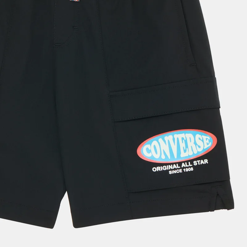 Converse Black Kids' Ripstop Cargo Shorts  | Best Price UAE