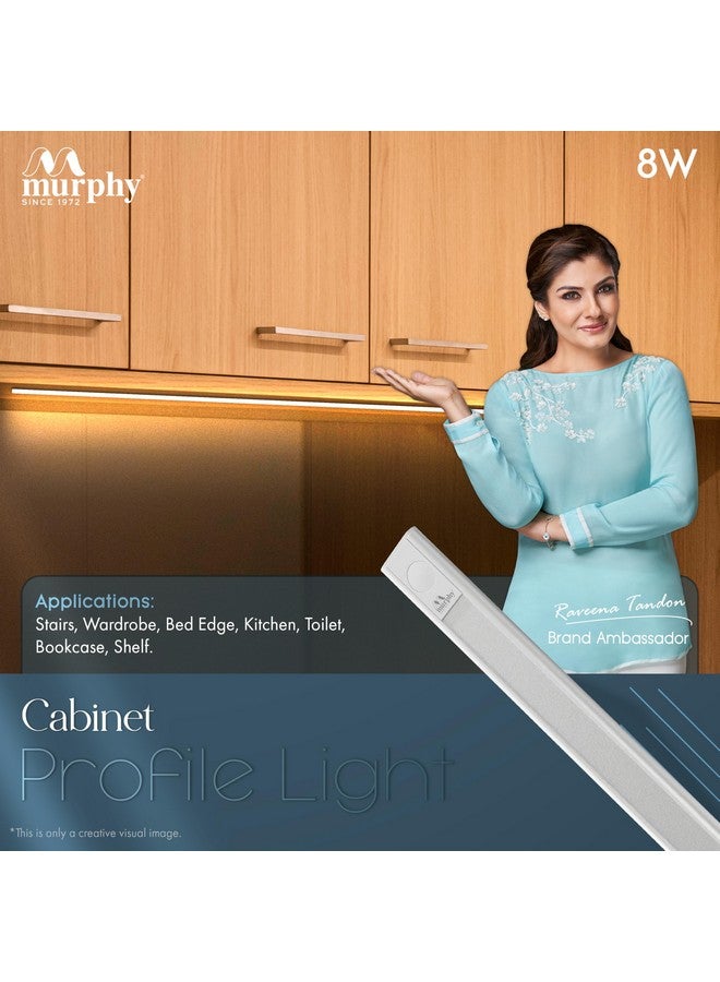Murphy Aluminium 2 Feet Led Under Cabinet Lighting, 8W Under Cabinet And Under Counter Lighting, Led Profile Light : Warm White, Pack Of 10 - Image 4