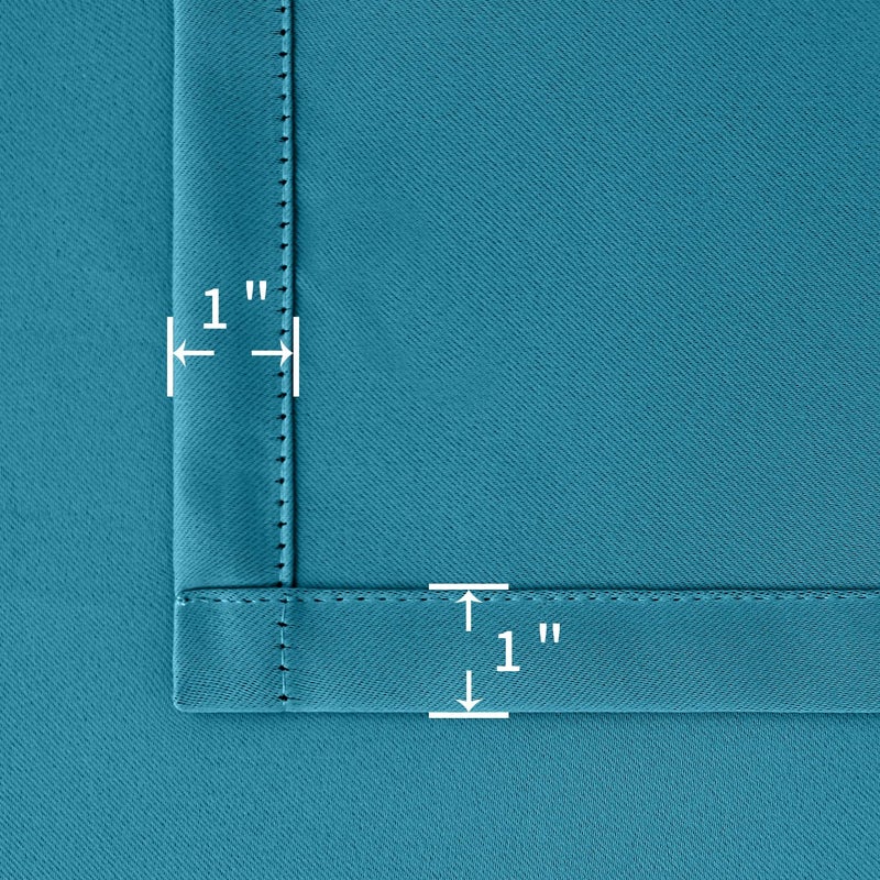 BGment Rod Pocket and Back Tab Blackout Curtains for Bedroom - Thermal Insulated Room Darkening Curtains for Living Room  2 Window Curtain Panels (38 x 54 Inch  Peacock Blue) - Image 5