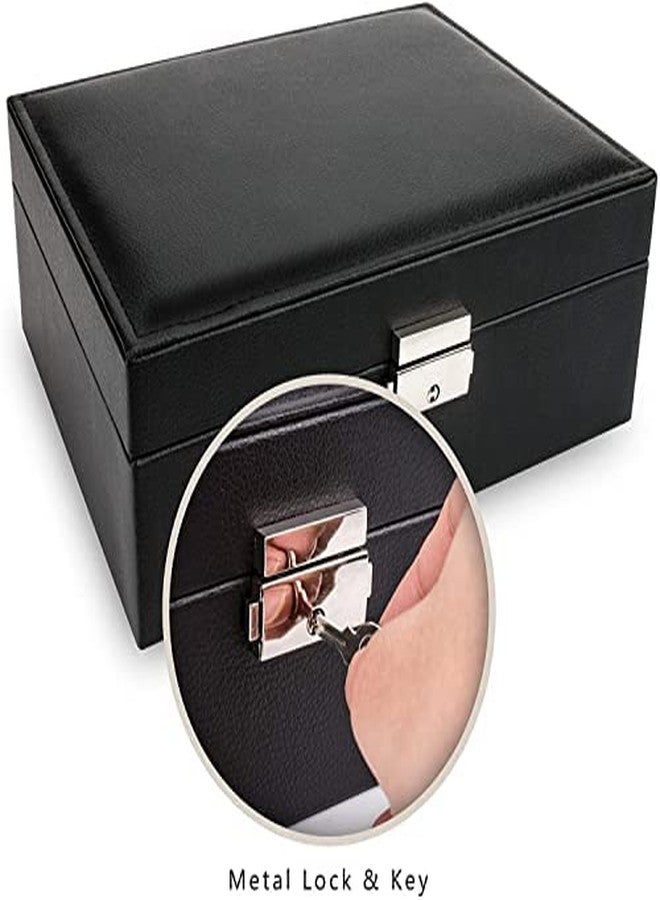 EBOFAB 2 Layer PU Leather Removable Tray Imitation Jewelry Storage Case For Safely Necklace Earrings Rings Bracelets Vintage & All Jewelry, Travels, Gifts - Image 5