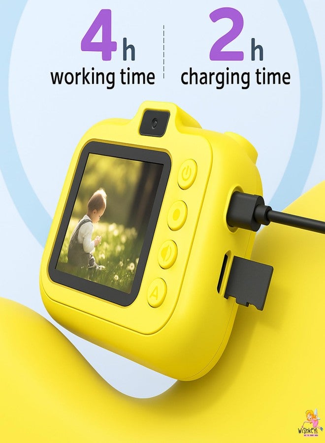 Wishkey Kids Digital Camera Space Design 2.0-Inch Display Support 4GB SD Card Photo/Video Recorder with Games Age 8-10 Years Fun Gifts for Boys Girls Kids Yellow - Image 2