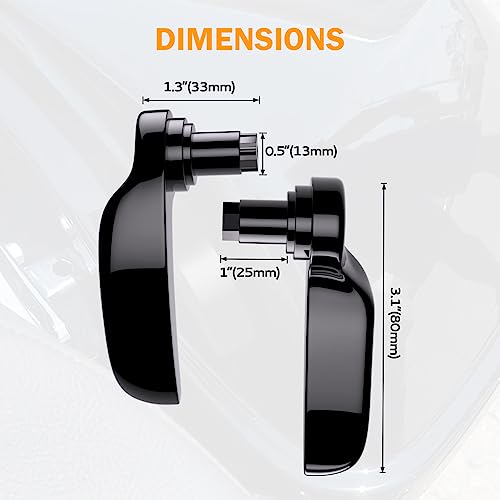 PBYMT Saddle Bag Latches Kit Steel Saddlebag Lid Lifters Handle Lever Fit for Harley Touring Road King Street Glide Electra Glide Ultra Limited 2014-2024 - Image 2