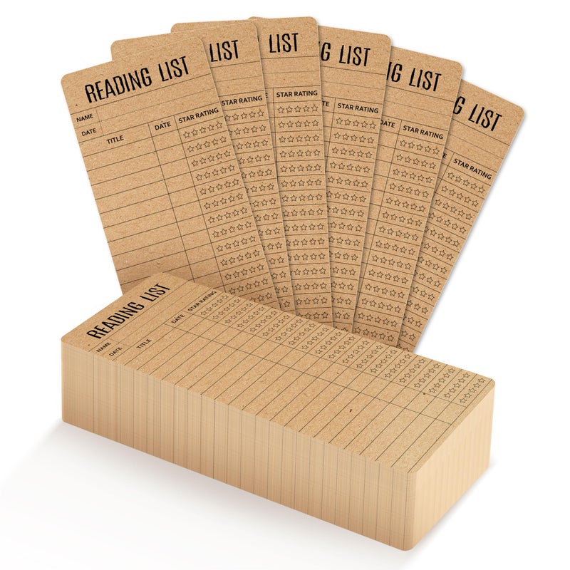 Gethelud 110 PCS Reading List Bookmarks, Kraft Book Tracker and Reading Log Bulk Bookmarks for Book Lovers, Students, Teachers, Graduation Gifts, Back-to-School Supplies (3â€ x 7.9â€) - Image 1