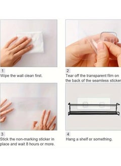 Boho 2pcs Chic Self-Adhesive Wall Hooks - No Drill Installation For Bathroom, Bedroom, And Kitchen Organization  - Image 3