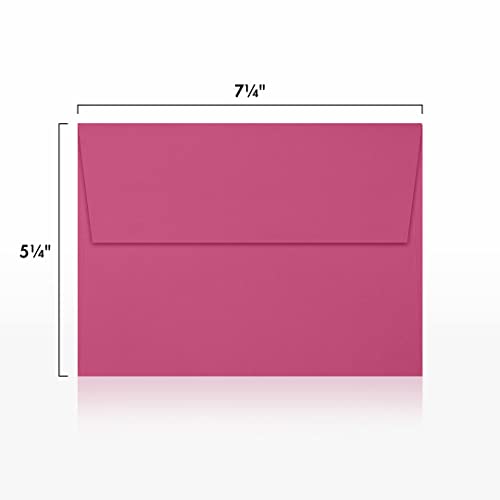 LUXPaper A7 Invitation Envelopes | Peel & Press | 5 1/4" x 7 1/4" | Magenta Pink | 80lb. Text | 50 Qty - Image 3
