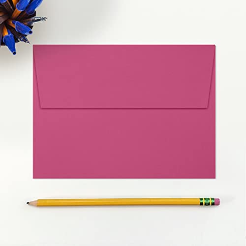 LUXPaper A7 Invitation Envelopes | Peel & Press | 5 1/4" x 7 1/4" | Magenta Pink | 80lb. Text | 50 Qty - Image 4