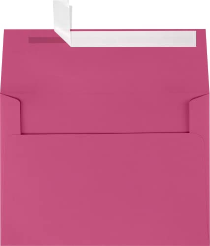 LUXPaper A7 Invitation Envelopes | Peel & Press | 5 1/4" x 7 1/4" | Magenta Pink | 80lb. Text | 50 Qty - Image 1