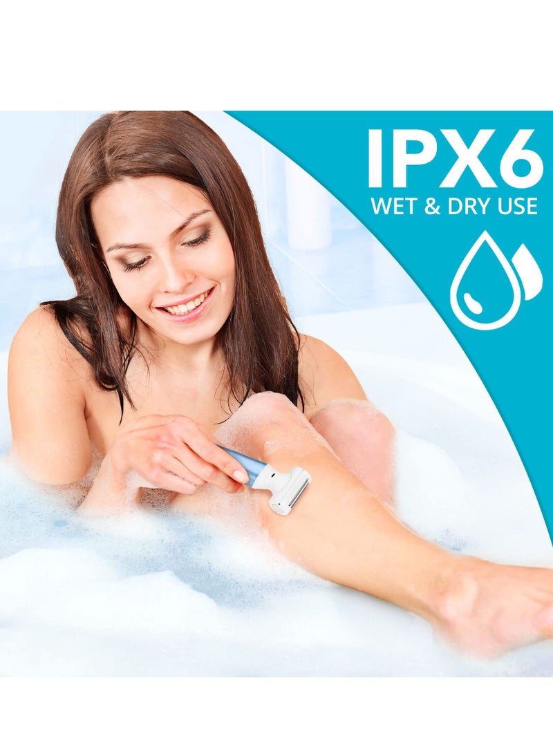 نيبمينينت ماكينة حلاقة نسائية لإزالة شعر الجسم للساقين وتحت الإبطين قابلة لإعادة الشحن رطبة وجافة بدون ألم مع مصباح LED - Image 5