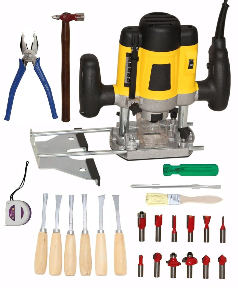 Digital Craft Electric Multifunction Woodworking Carving Machine Trimming Machine Slotting Machine Furniture Processing Tools Electric Router Machine kit6Pc Wood Carving Set5 Utility Tools - Image 1