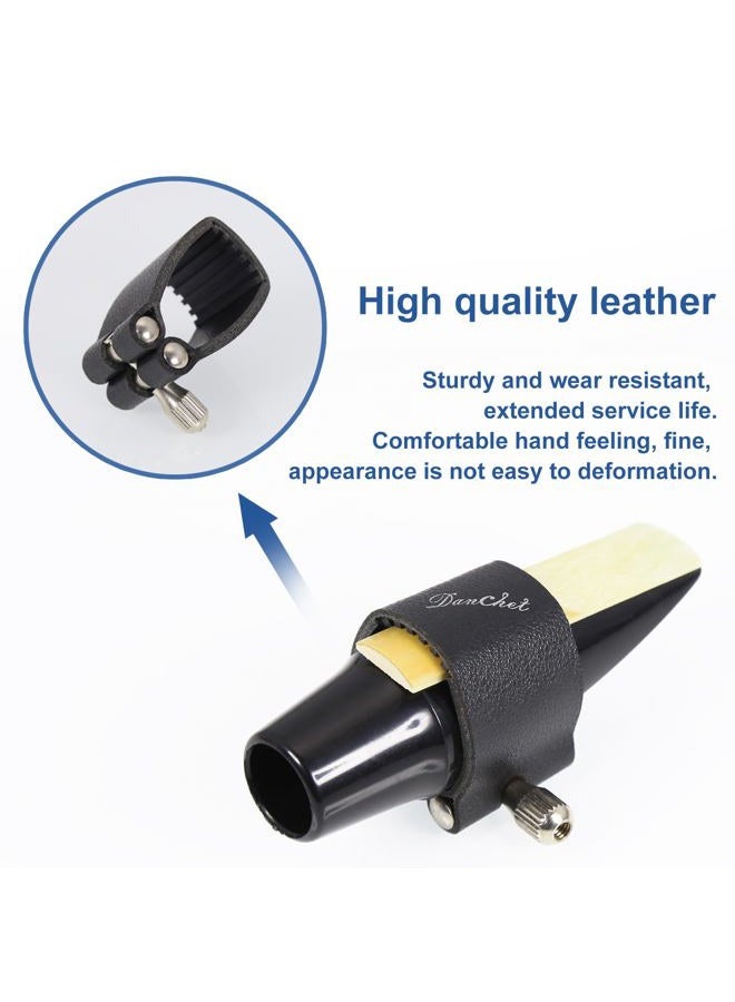 Danchet Tenor Saxophone Ligature Fastener, Leather Ligature and Plastic Cap for Tenor Saxophone… - Image 5