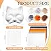 Seenelling 60 Pcs DIY Therian Mask Kit Blank Cat Mask with Felt Fabric Sheet Plush Faux Fur Eye Mesh for Therian Gear Stuff Orange and Black - Image 4
