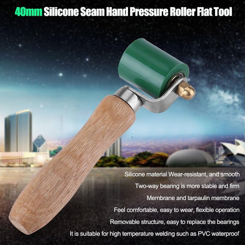 Fydun Silicon Seam Hand Pressure Roller Fydun Seam Hand Pressure Roller Roofing PVC Welding Tool 40mm Silicone High Temperature - Image 3