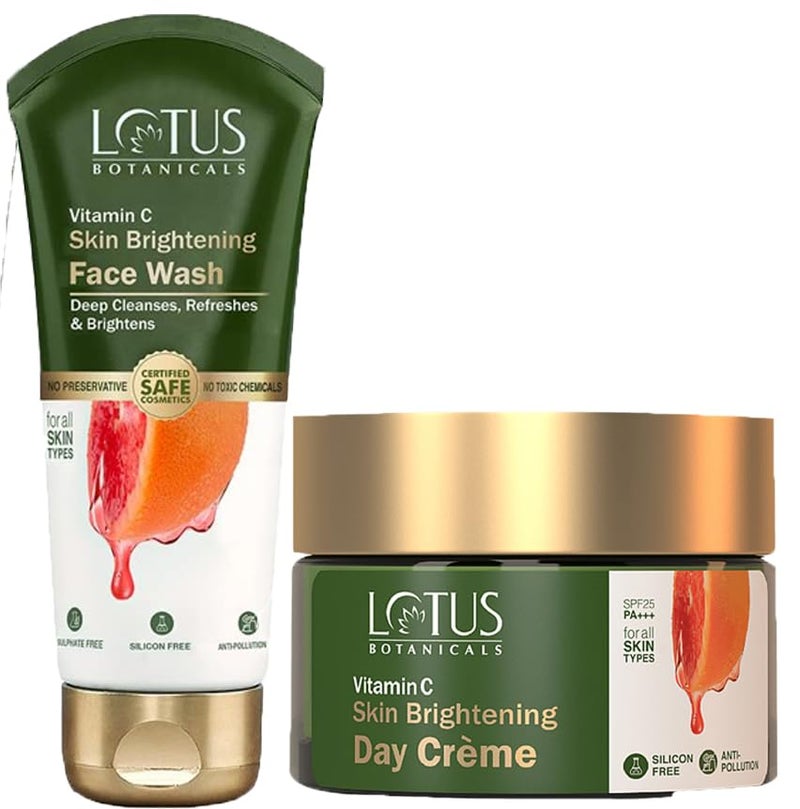 LOTUS BOTANICALS Lotus Botanicals VitaminC Day Cream50g Face Wash100g Set Of 2  - Image 1