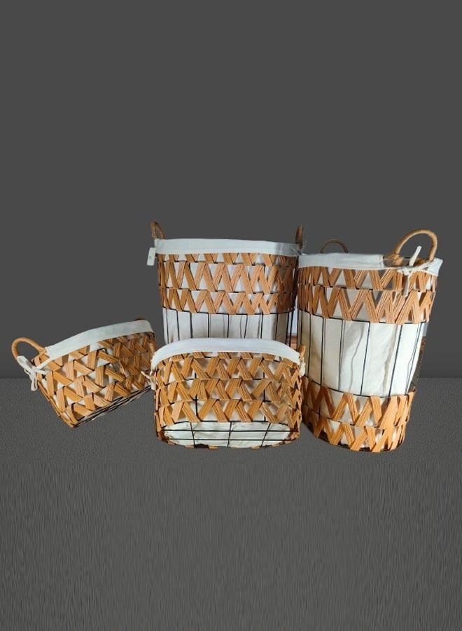 NKX Set of 4 Open Weave Hamper Basket - Image 3