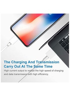 Filly iPhone Cable 1M Lightning Cable iPhone Charger Cable USB A to Lightning Cable for iPhone 14/14 Pro/14 Plus/14 Pro Max, iPhone 13-8 All Series-White  - Image 5