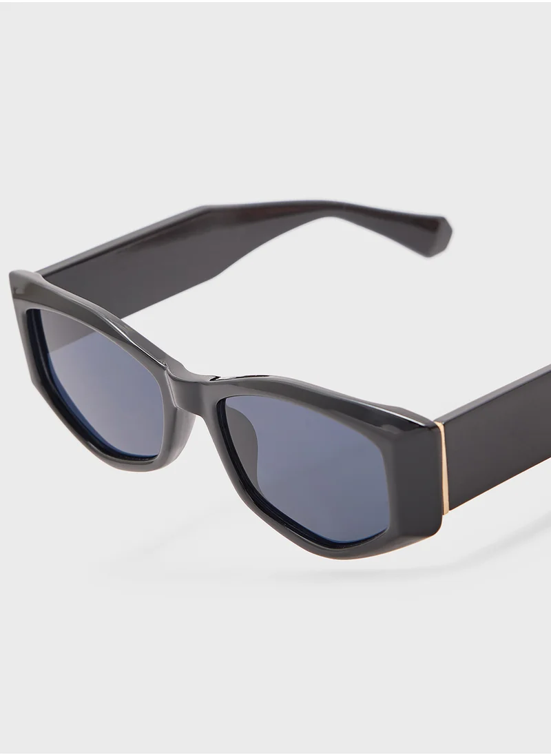 ELLA Angular Wide Arm Cat Eye Sunglasses