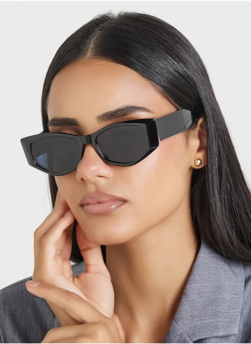 ELLA Angular Wide Arm Cat Eye Sunglasses