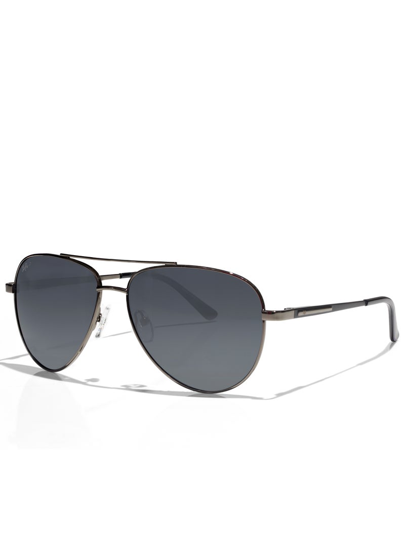 selfie Selfie Polarized Black Lense Black Chrome Metal Frame Sunglasses, SE8286-C2  - Image 2