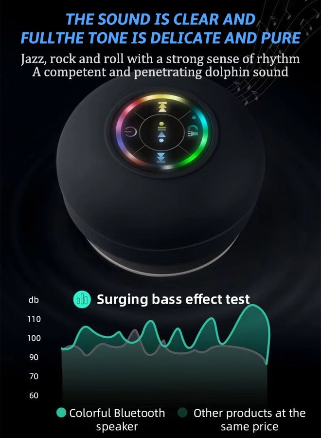 سماعة بلوتوث منزلية متعددة الوظائف مقاومة للماء مزودة بكوب شفط - Image 3