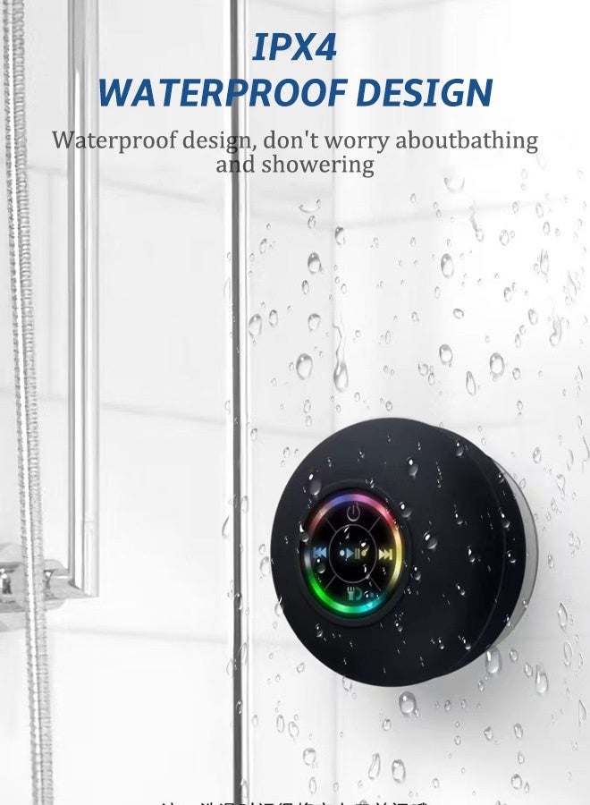 سماعة بلوتوث منزلية متعددة الوظائف مقاومة للماء مزودة بكوب شفط - Image 2