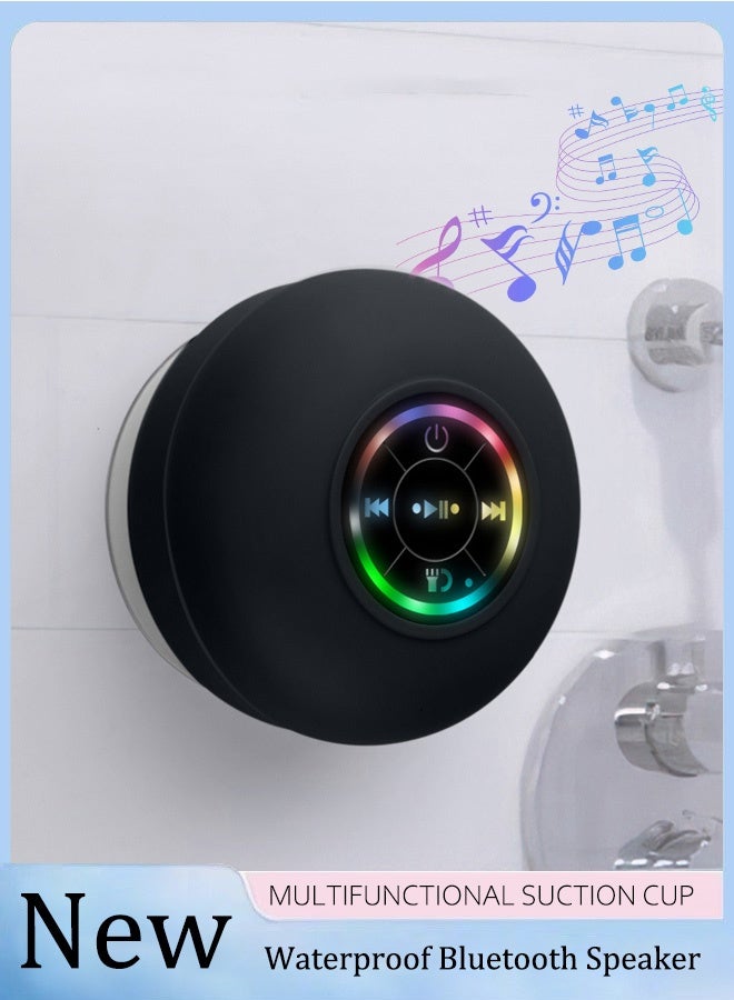 سماعة بلوتوث منزلية متعددة الوظائف مقاومة للماء مزودة بكوب شفط - Image 1