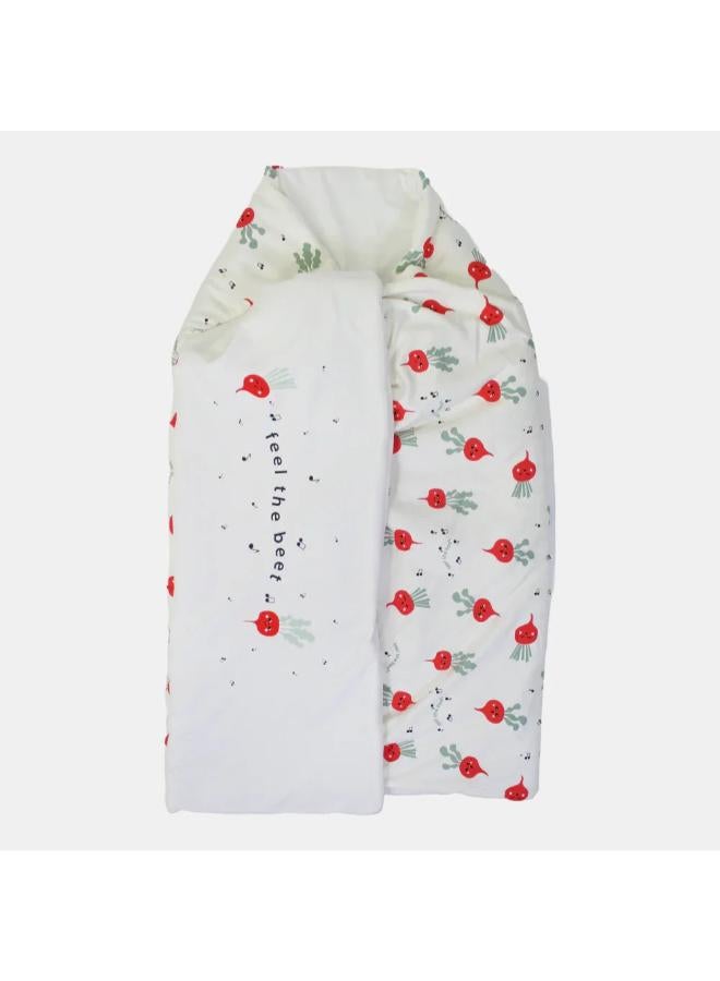 Berceau Cotton Baby Duvet - Off-White with a Cute Print - Image 1