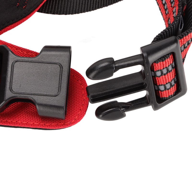Adjustable No Pull Dog Harness With Handle Reflective Waterproof Vest Medium Red - Image 5