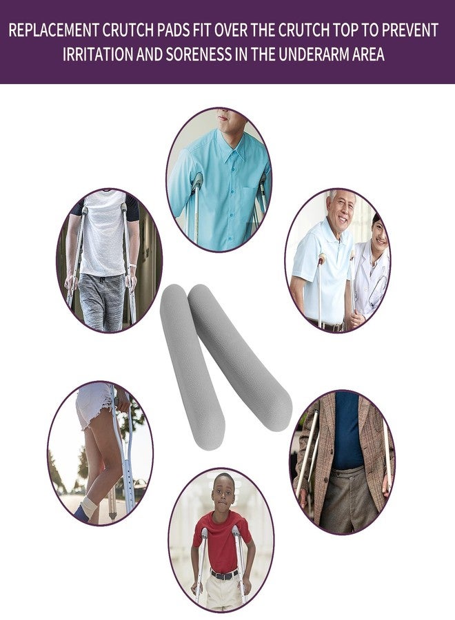 ZIYIZE Replacement Crutch Pads, 2 Pack Crutch Padding, Underarm Crutch Pads, Replacment Cushion Tops Axillary Support Double Crutches Accessories - Image 5