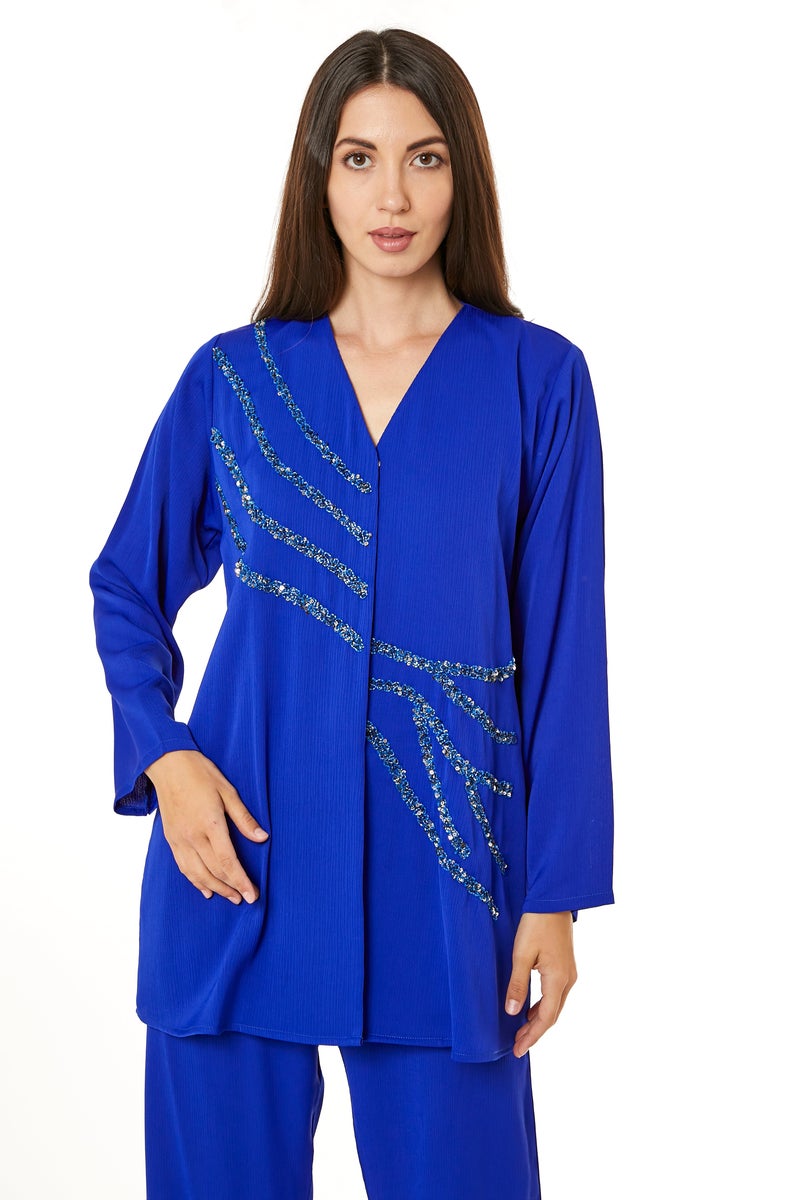 Moistreet V-Neck Top & Pant Set - Image 5