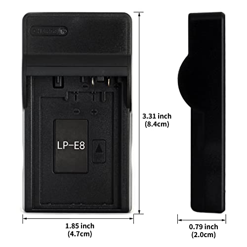 Norifon LP-E8 USB Charger for Canon EOS 550D, EOS 600D, EOS 650D, EOS 700D, EOS Kiss X4, X5, X6i, EOS Rebel T2i, EOS Rebel T3i, EOS Rebel T4i, Rebel T5i Camera and More - Image 5