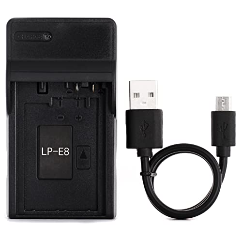 Norifon LP-E8 USB Charger for Canon EOS 550D, EOS 600D, EOS 650D, EOS 700D, EOS Kiss X4, X5, X6i, EOS Rebel T2i, EOS Rebel T3i, EOS Rebel T4i, Rebel T5i Camera and More - Image 1
