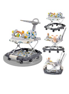 Beauenty Beauenty Baby Walker with Adjustable Height and Removable Footrest,Foldable Baby Walker with Wheels,Sunshade,Rocking Function & Music,Anti-O-Legged and Anti-Fall,for Baby 6-18 Months  - Image 1