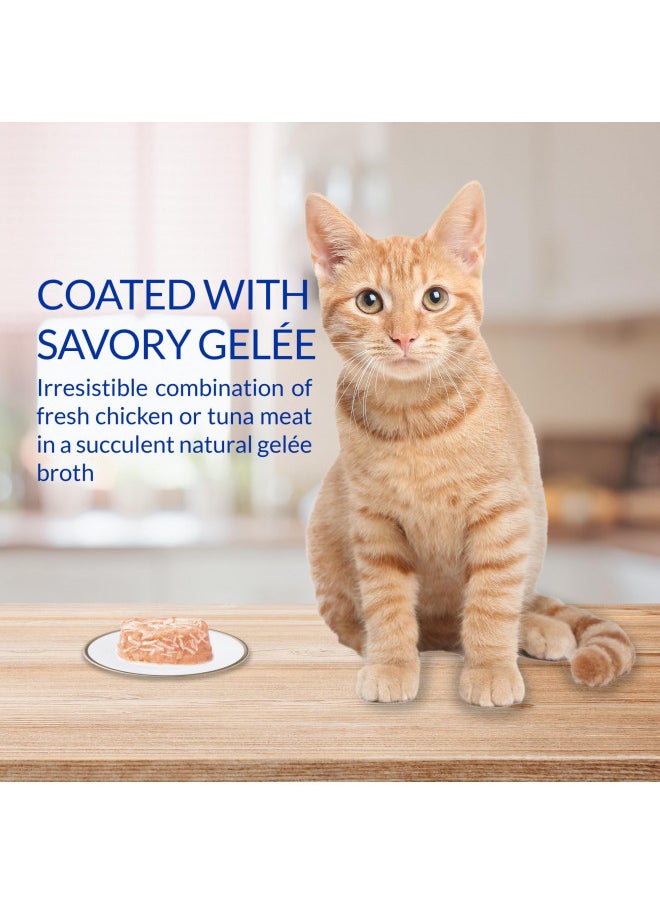 INABA - INABA Twins for Cats, Grain-Free Shredded Chicken & Broth Gelée Side Dish Cups, 1.23 Ounces per Serving, 19.68 Ounces Total (16 Servings), Chicken Recipe - Image 1