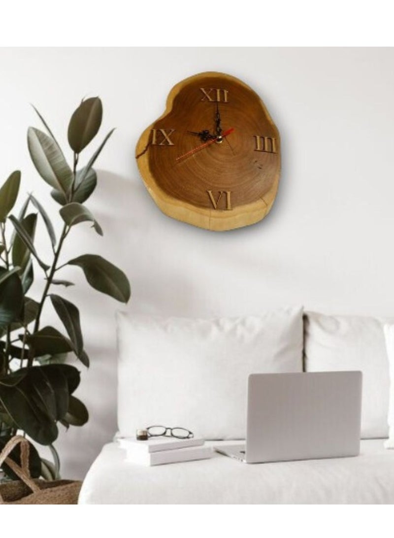 Wooden Wall Clock | Small | Elegant Home Decor | Made From Walnut Wood