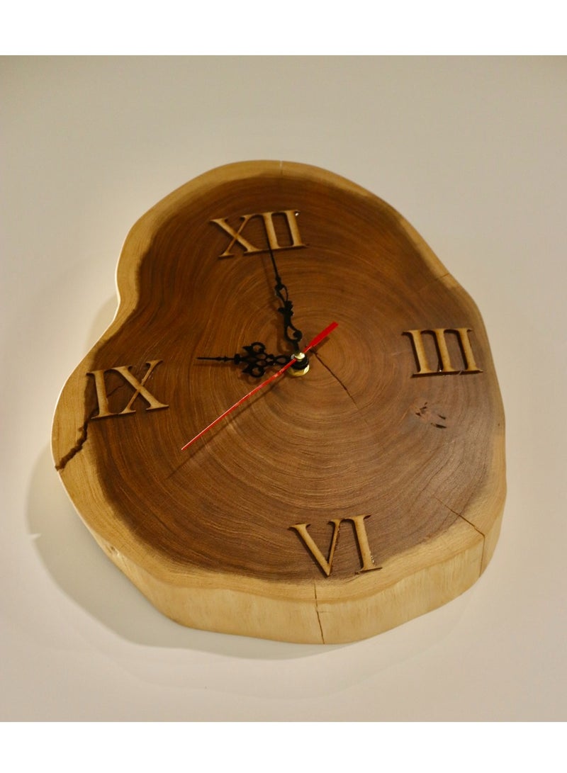 Wooden Wall Clock | Small | Elegant Home Decor | Made From Walnut Wood