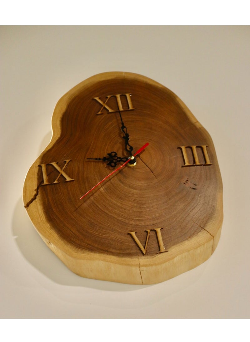 Schondor Furniture - Wooden Wall Clock | Small | Elegant Home Decor | Made From Walnut Wood - Image 1