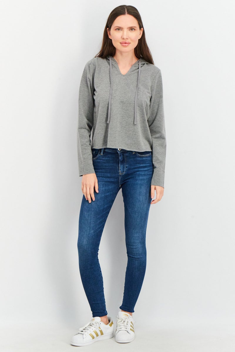 NYDJ Forever Comfort By NYDJ Women Heather Hoodie, Grey - Image 2