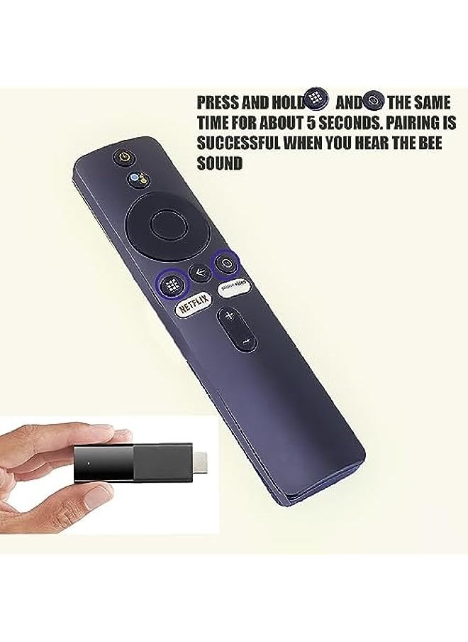 جهاز التحكم عن بُعد لـ Xiaomi Mi TV Stick/Mi Box 4S 4K ، التحكم البديل عن بديل لعصا تلفزيون Xiaomi Mi مع Bluetooth والتحكم الصوتي